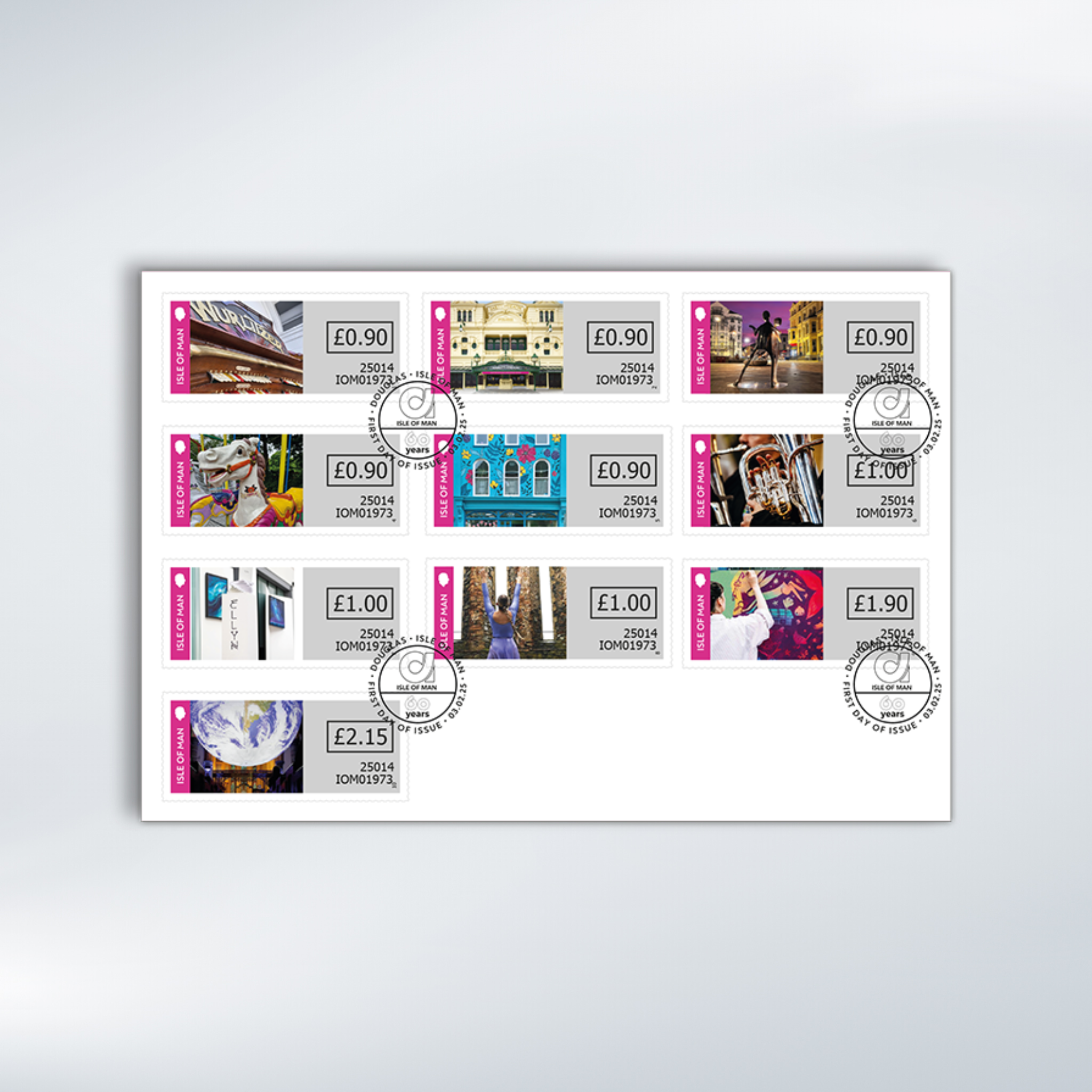 Isle of Man Arts Council 60th Anniversary - Self-Adhesive First Day Cover
