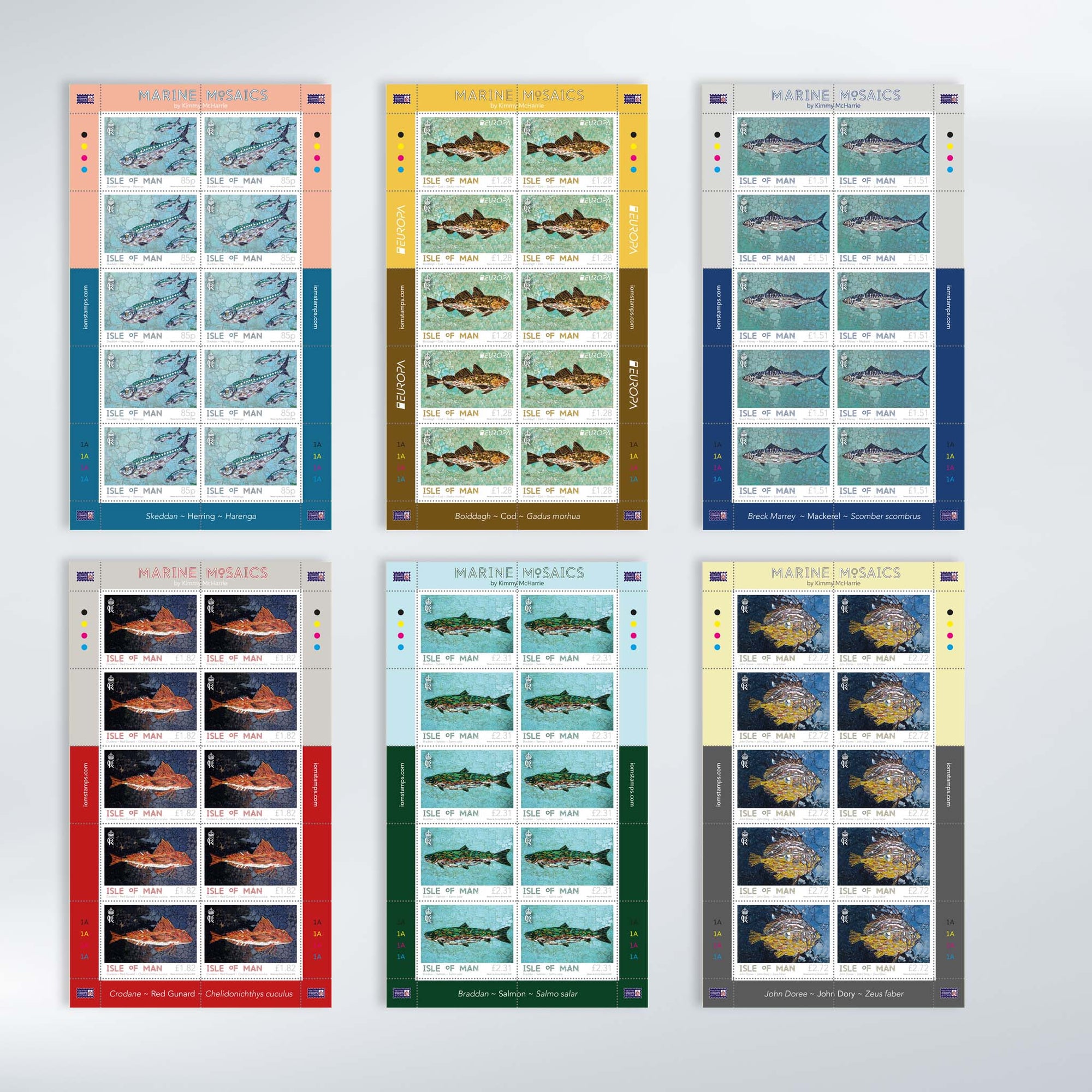 Marine Mosaics Set and Sheet Set