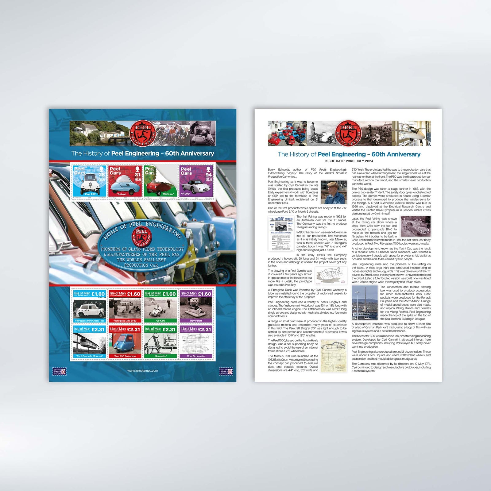 The History of Peel Engineering – 60th Anniversary Self-Adhesive Sheetlet