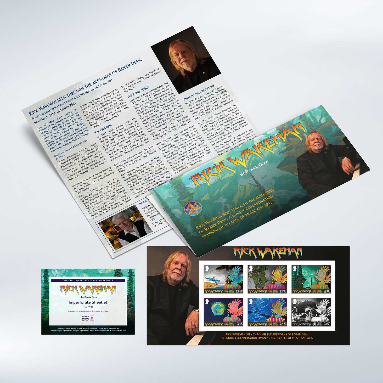 Rick Wakeman by Roger Dean Imperforate Sheetlet