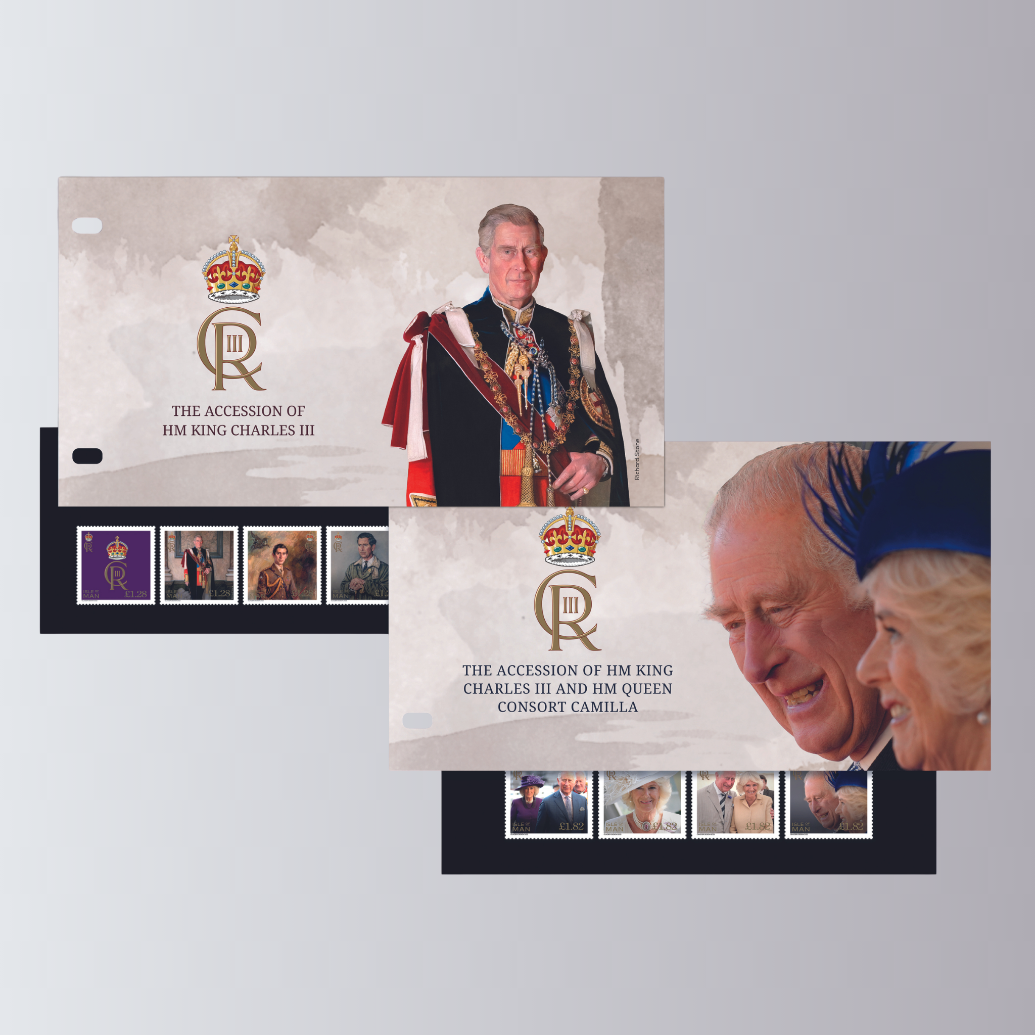 The Accession of HM King Charles III and HM Queen Consort Camilla Presentation Packs