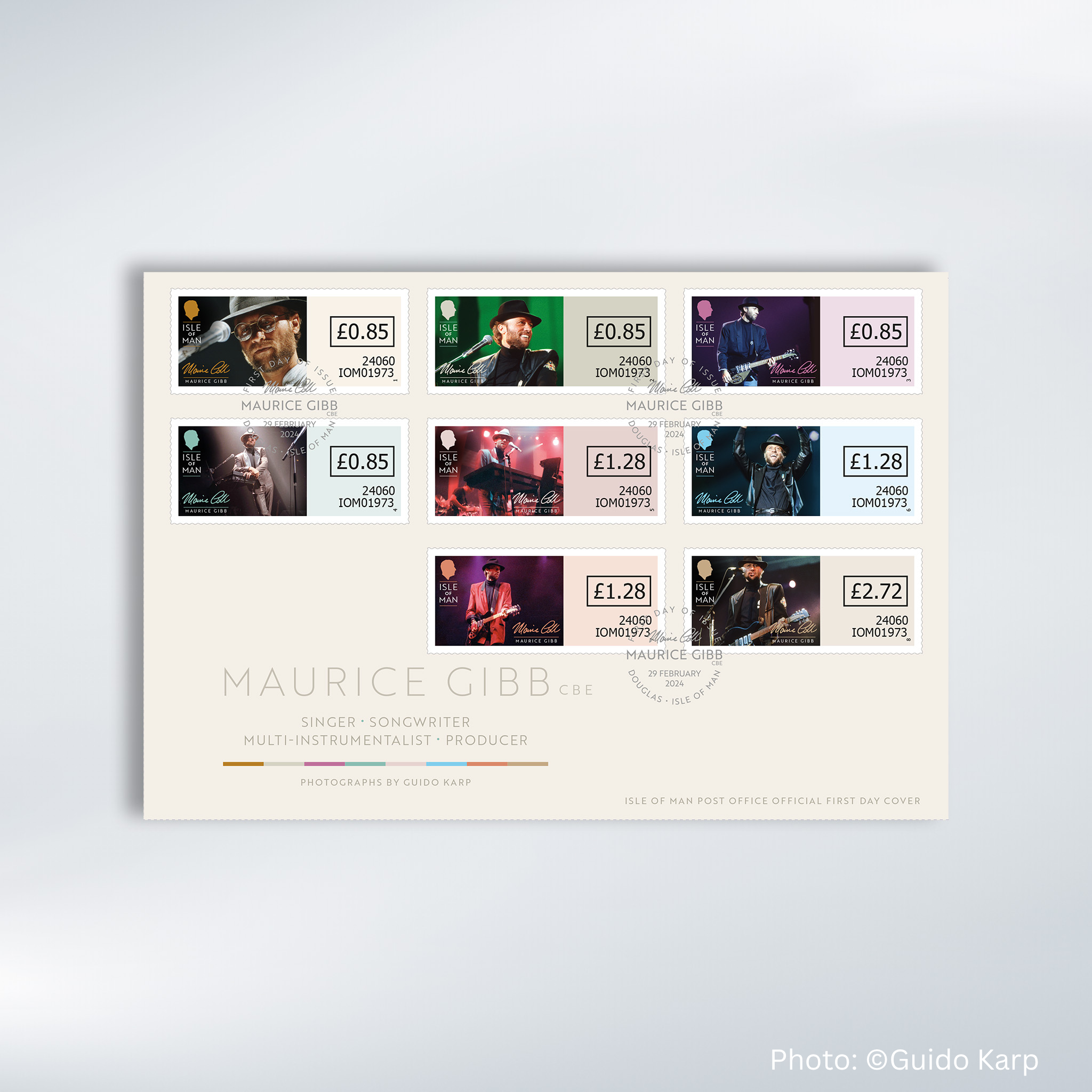 Maurice Gibb CBE Self-Adhesive First Day Cover