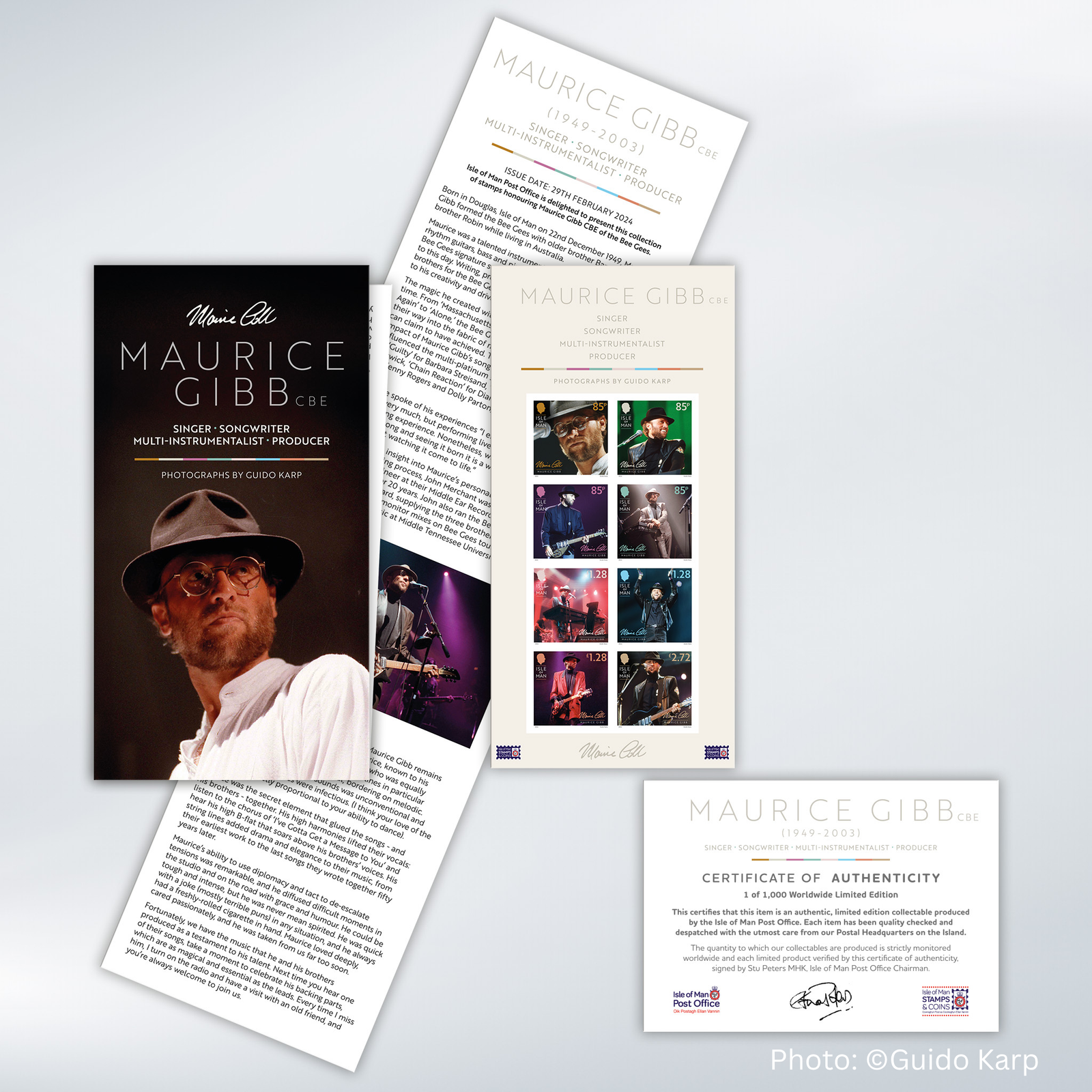 Maurice Gibb CBE Imperforate Sheetlet