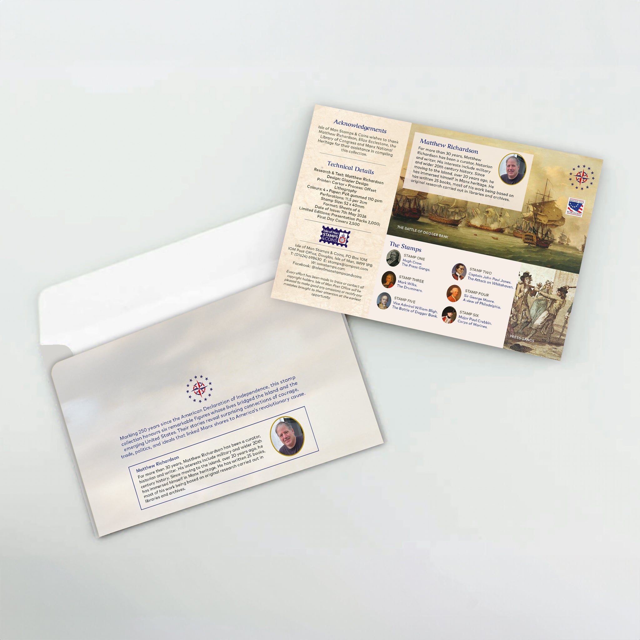 America 250! - The Isle of Man and the American War of Independence First Day Cover