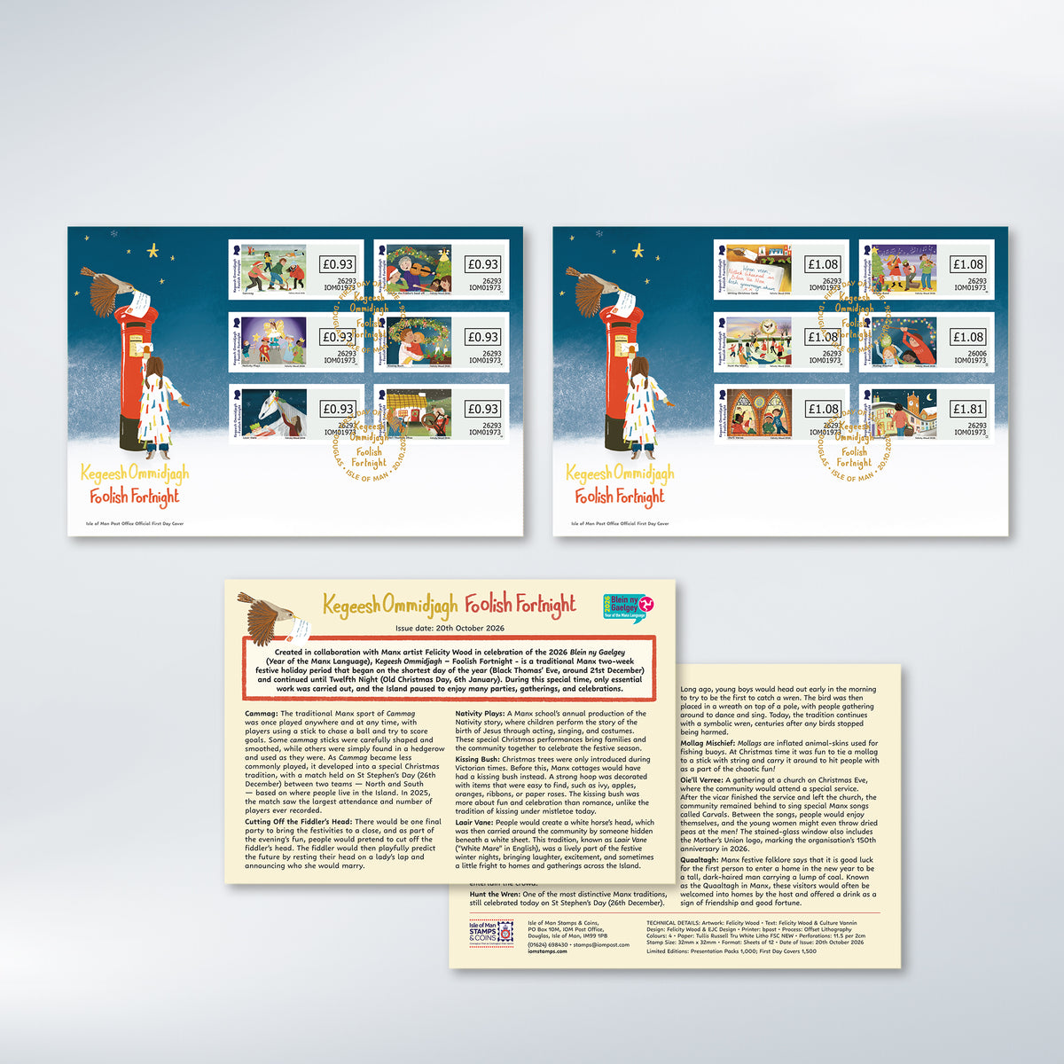 Kegeesh Ommidjagh - Foolish Fortnight Self-Adhesive First Day Cover