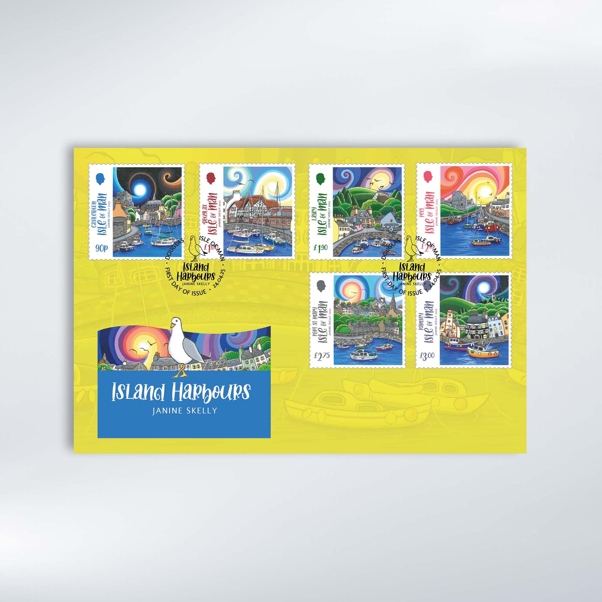 Island Harbours First Day Cover – Isle of Man Stamps and Coins display picture 1