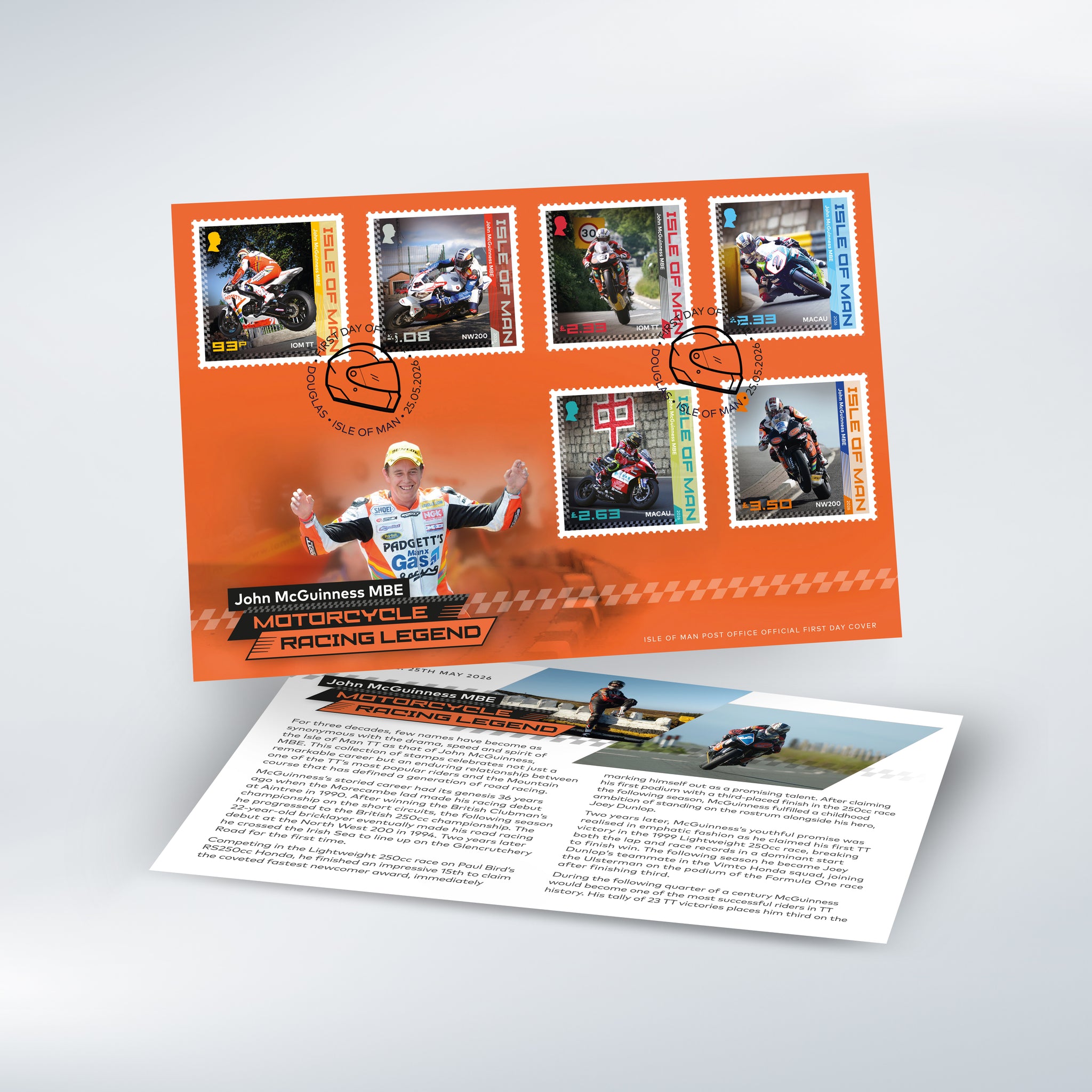 John McGuinness MBE Motorcycle Racing Legend First Day Cover