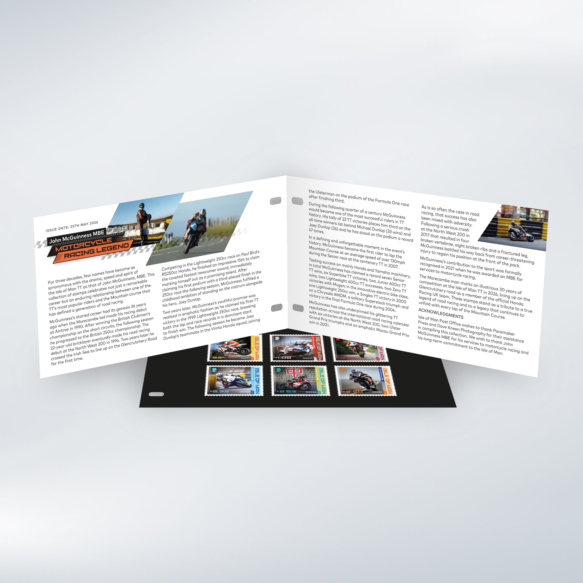 John McGuinness MBE Motorcycle Racing Legend Presentation Pack