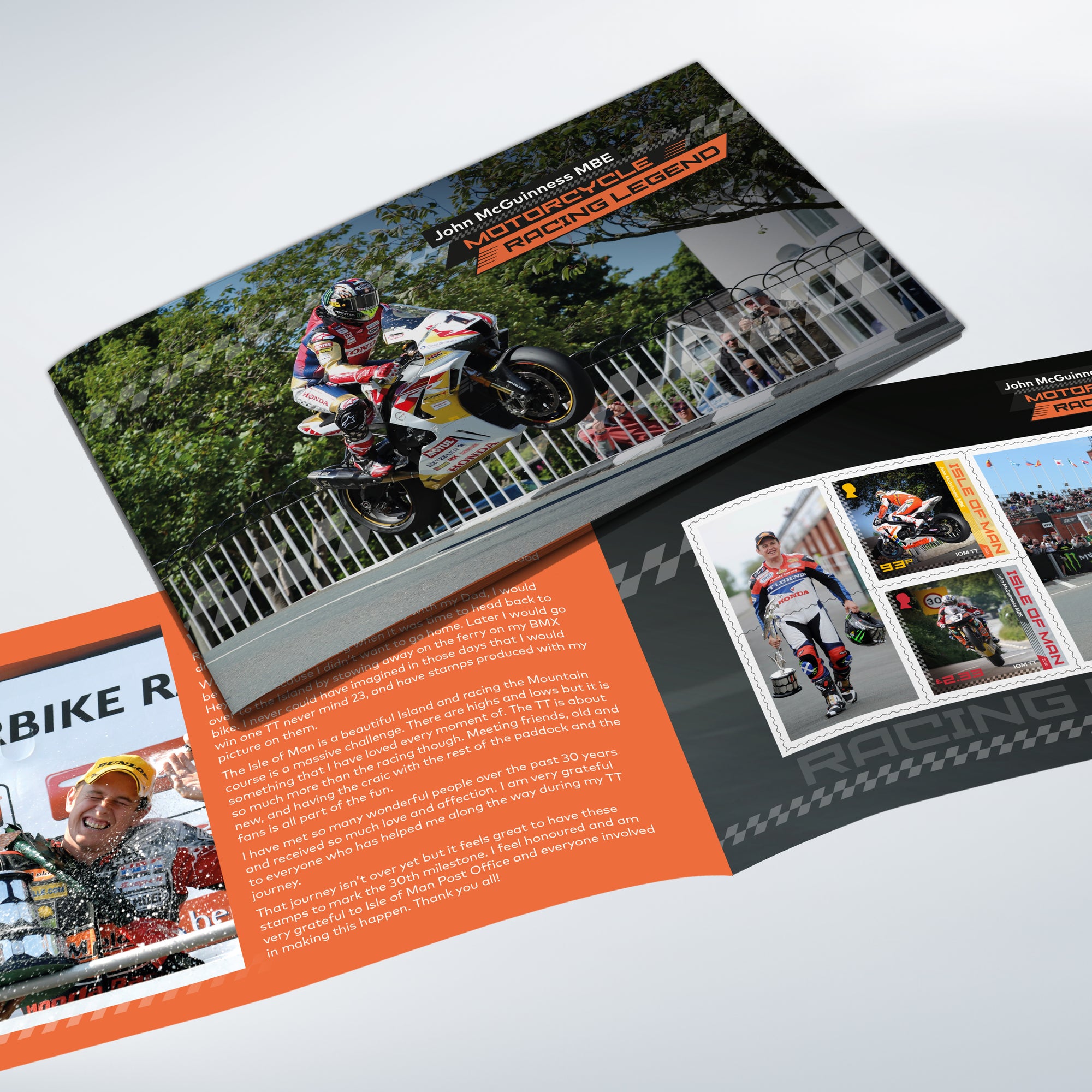 John McGuinness MBE Motorcycle Racing Legend Prestige Booklet