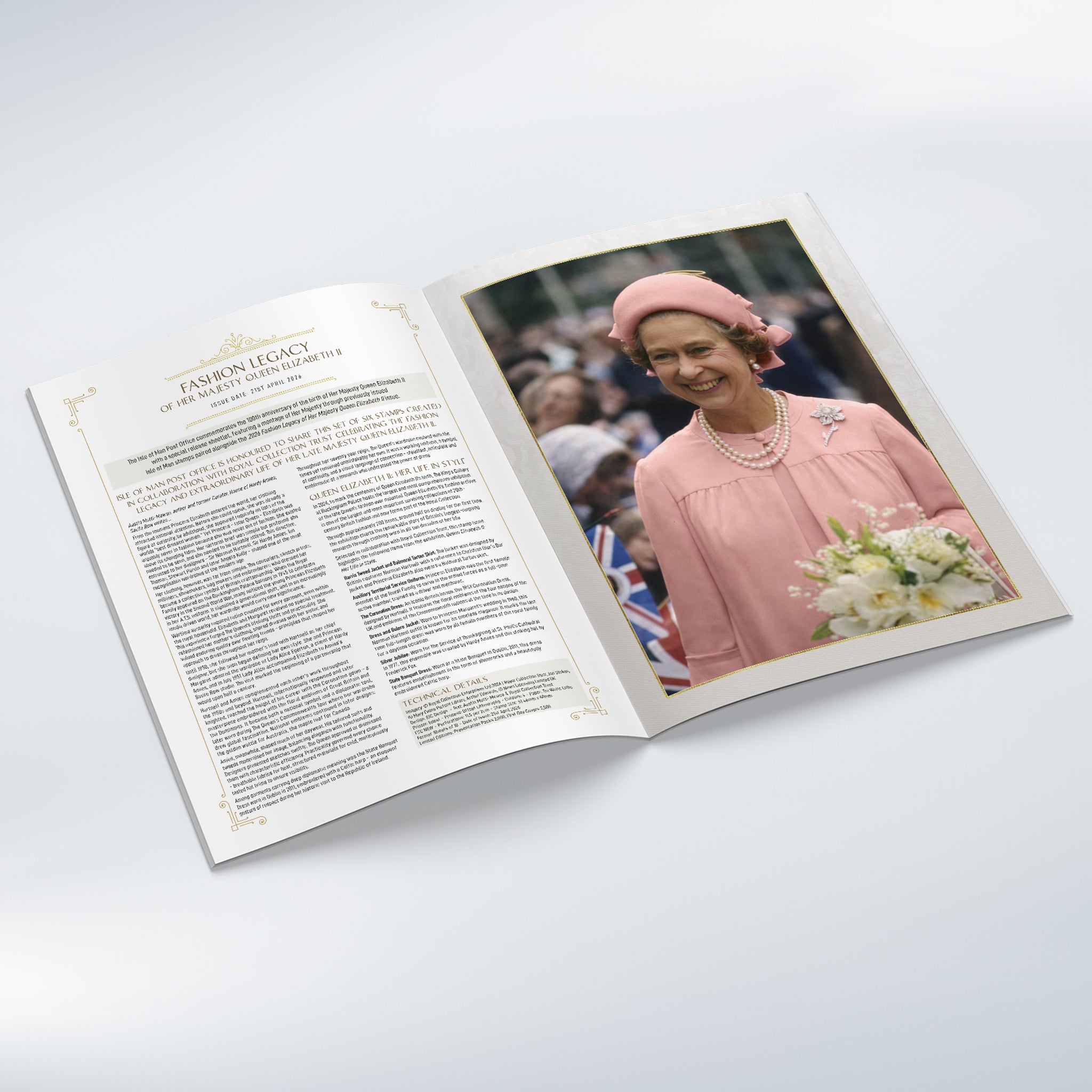 Fashion Legacy of Her Majesty Queen Elizabeth II Commemorative Sheetlet Collection