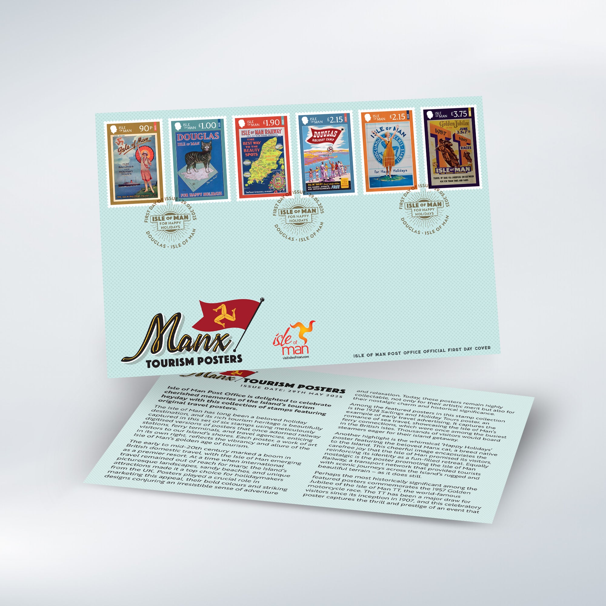 Manx Tourism Posters First Day Cover