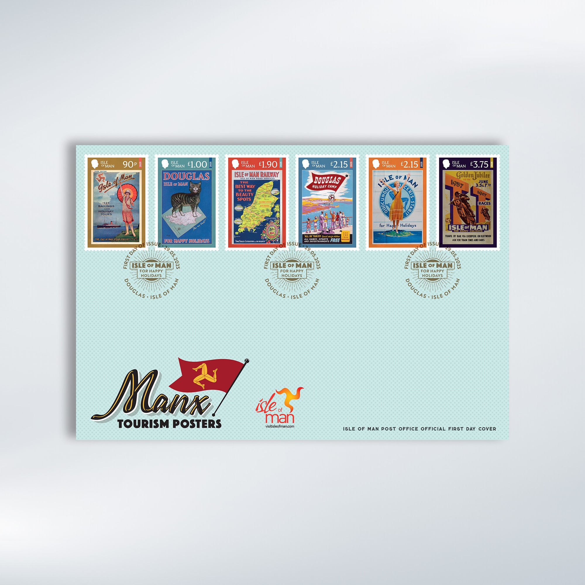 Manx Tourism Posters First Day Cover